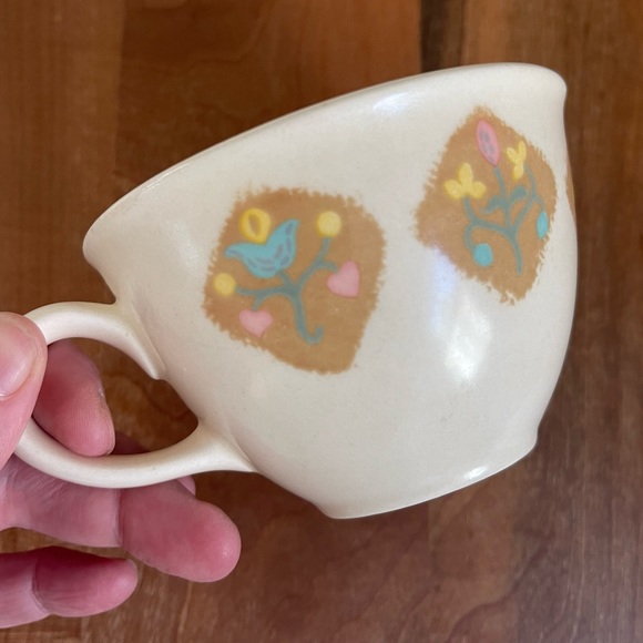 Set of Five Vintage Vernon Kilns Ware Stoneware Cups and Saucers Floral MCM - Picture 2 of 7